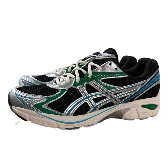 Asics GEL-2160 Black SilverGreen and blue Men's Running Shoe Size 10.5 *NEW*